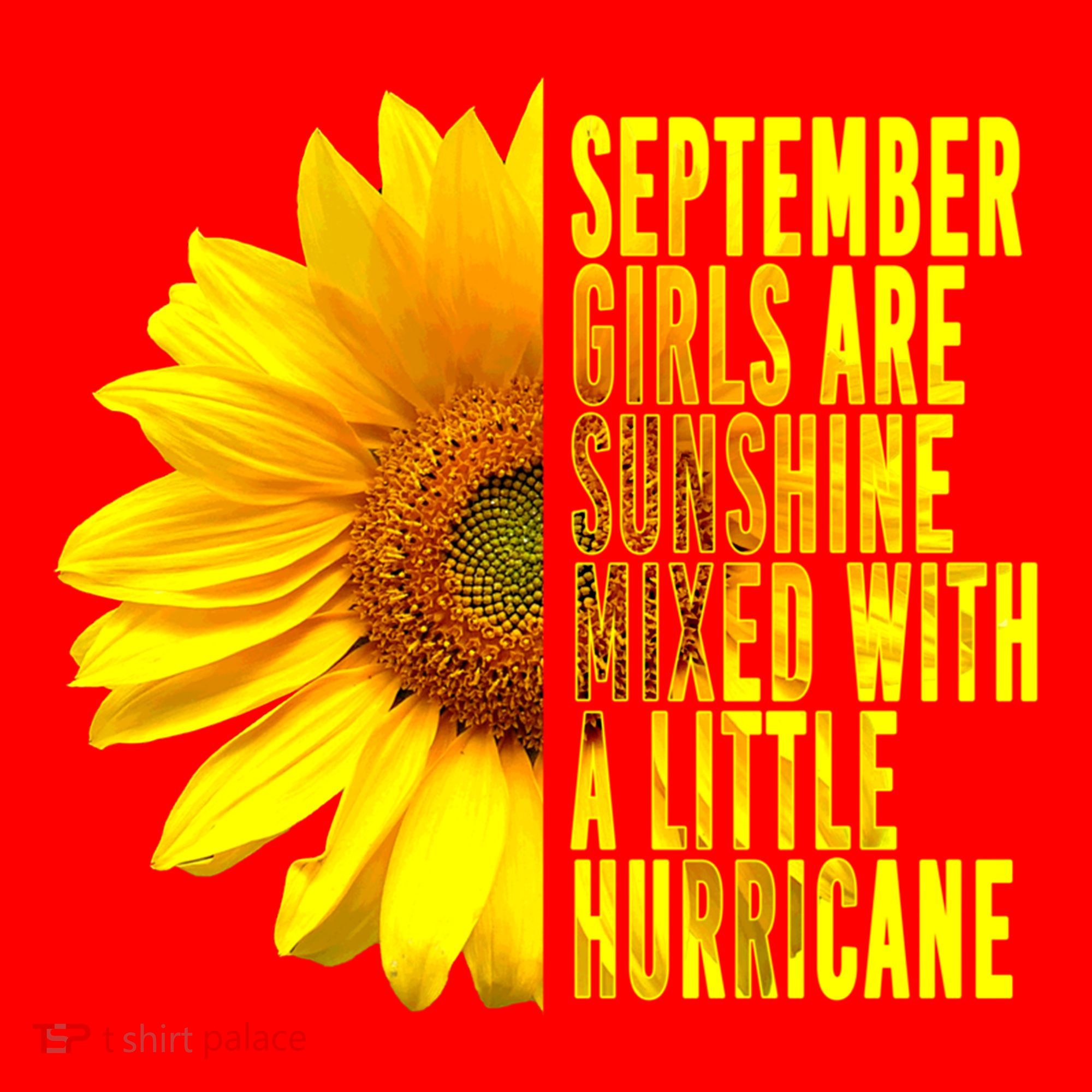 September Birthday Sunflower Funny Quote Gift Santa Hat
