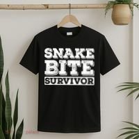 Snake Bite Survivor Venomous Cottonmouth Timber Rattlesnake T-Shirt thumb 2