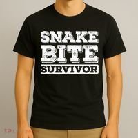 Snake Bite Survivor Venomous Cottonmouth Timber Rattlesnake T-Shirt thumb 3