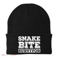Snake Bite Survivor Venomous Cottonmouth Timber Rattlesnake Beanie thumb 0