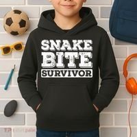 Snake Bite Survivor Venomous Cottonmouth Timber Rattlesnake Kids Hoodie thumb 2