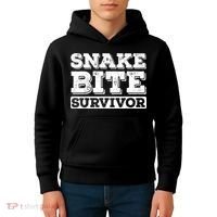 Snake Bite Survivor Venomous Cottonmouth Timber Rattlesnake Kids Hoodie thumb 4