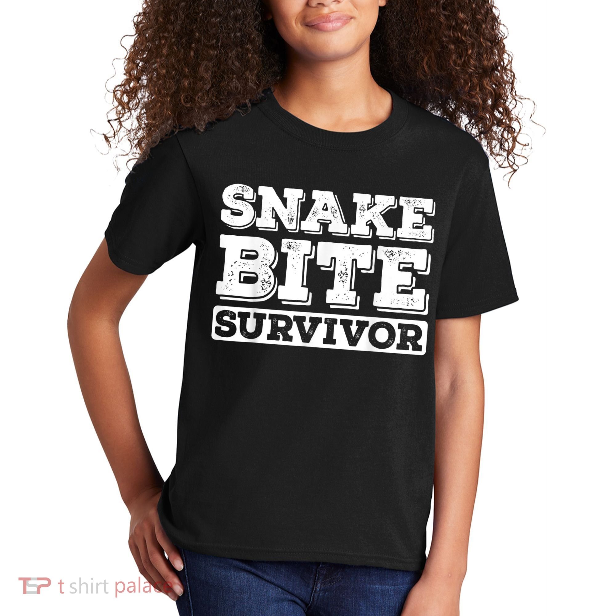 Snake Bite Survivor Venomous Cottonmouth Timber Rattlesnake Kids T-Shirt