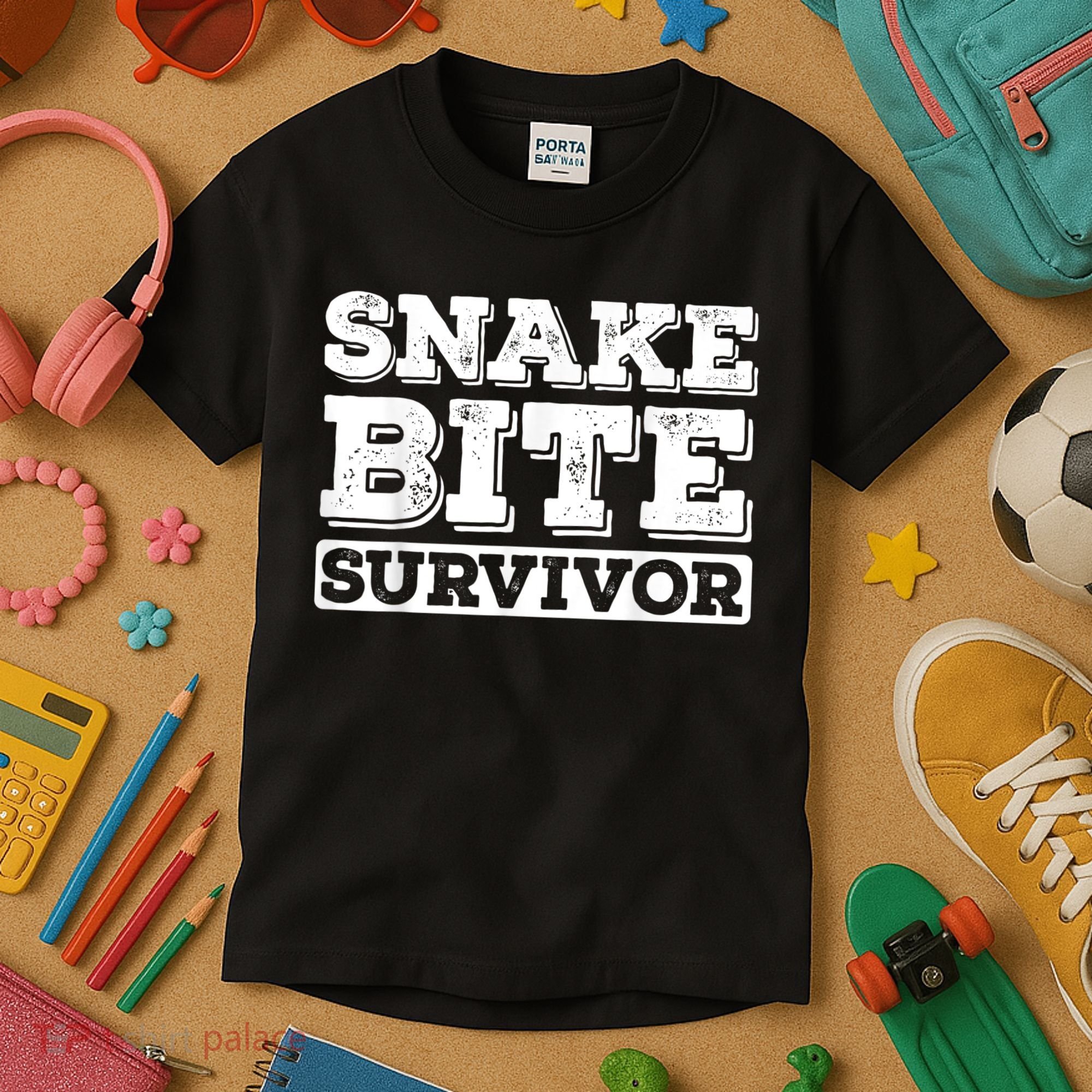 Snake Bite Survivor Venomous Cottonmouth Timber Rattlesnake Kids T-Shirt