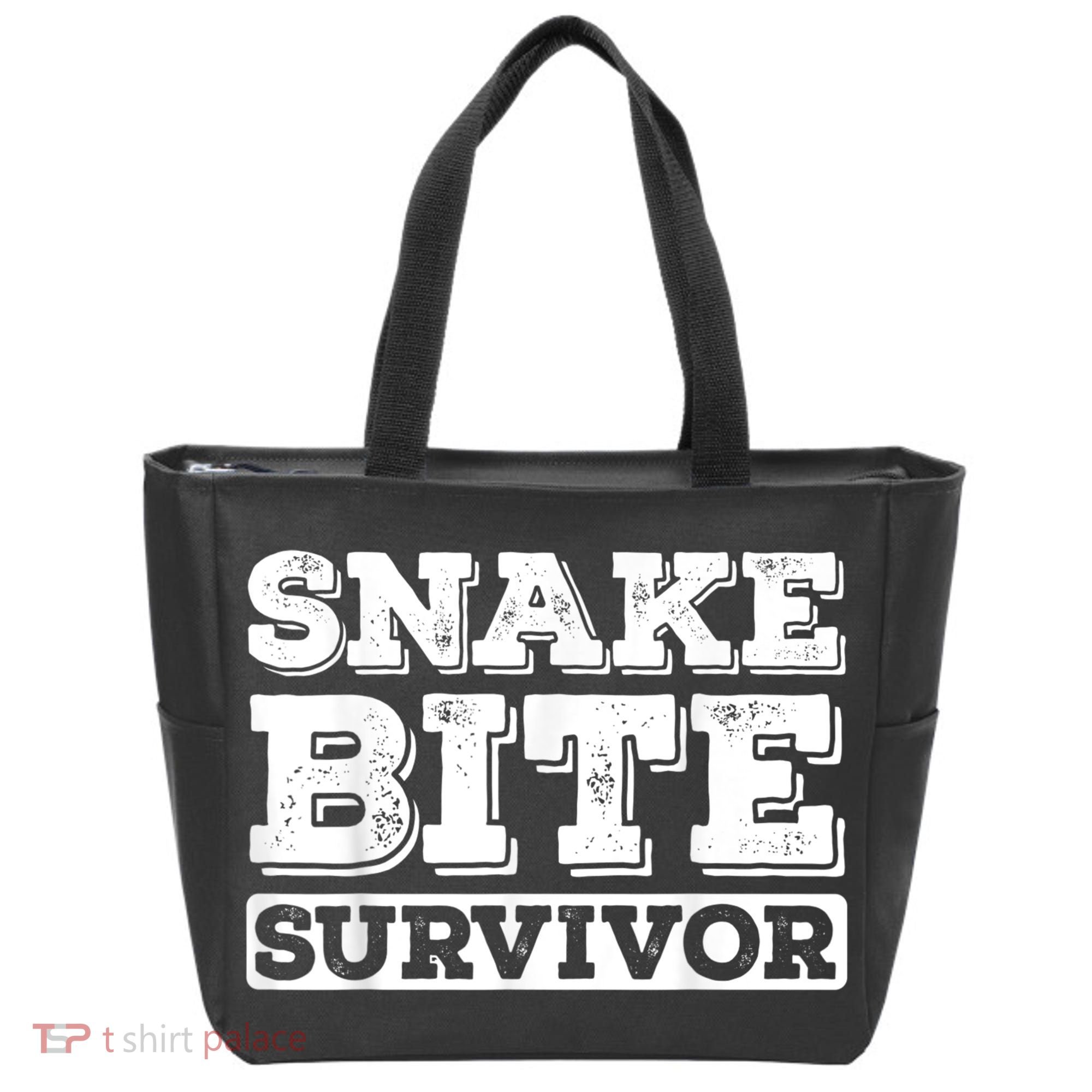 Snake Bite Survivor Venomous Cottonmouth Timber Rattlesnake Tote Bag