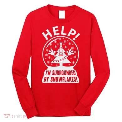 Surrounded By Snowflakes Long Sleeve Shirt