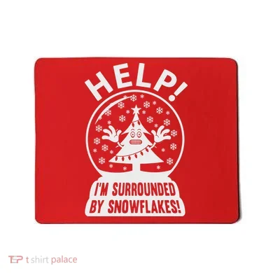 Surrounded By Snowflakes Mousepad