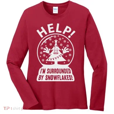 Surrounded By Snowflakes Women's Long Sleeve Shirt