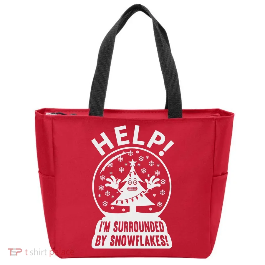 Surrounded By Snowflakes Tote Bag