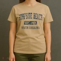 Surfside Beach South Carolina Sc Vintage Sports T-Shirt thumb 4