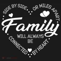 Side by Side or Miles Apart Family Heart Family Women's Hoodie thumb 2