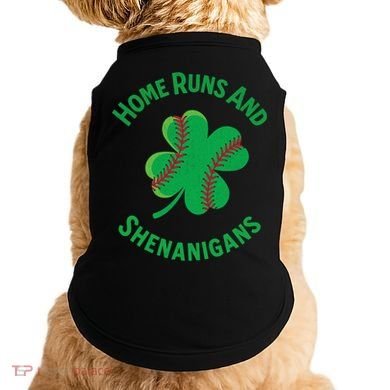 Shamrock Baseball St PaddyS Day Fun Design Gift Doggie Tank
