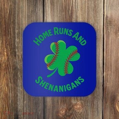 Shamrock Baseball St PaddyS Day Fun Design Gift Coaster
