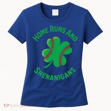Shamrock Baseball St PaddyS Day Fun Design Gift Women's T-Shirt