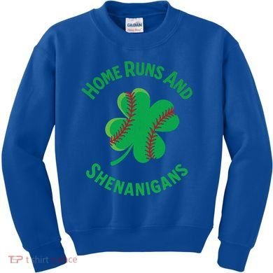 Shamrock Baseball St PaddyS Day Fun Design Gift Kids Sweatshirt