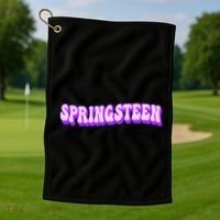 Spring Break Springsteen Vacay Spring Golf Towel thumb 1
