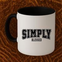 Simply Blessed Sporty Logo Christian Coffee Mug thumb 2