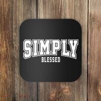 Simply Blessed Sporty Logo Christian Coaster thumb 0