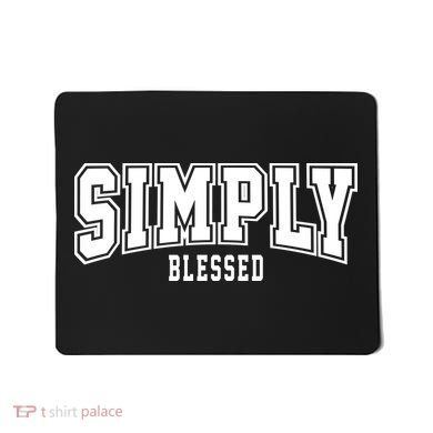 Simply Blessed Sporty Logo Christian Mousepad