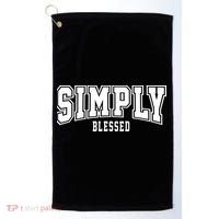 Simply Blessed Sporty Logo Christian Golf Towel thumb 0