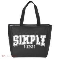 Simply Blessed Sporty Logo Christian Tote Bag thumb 0