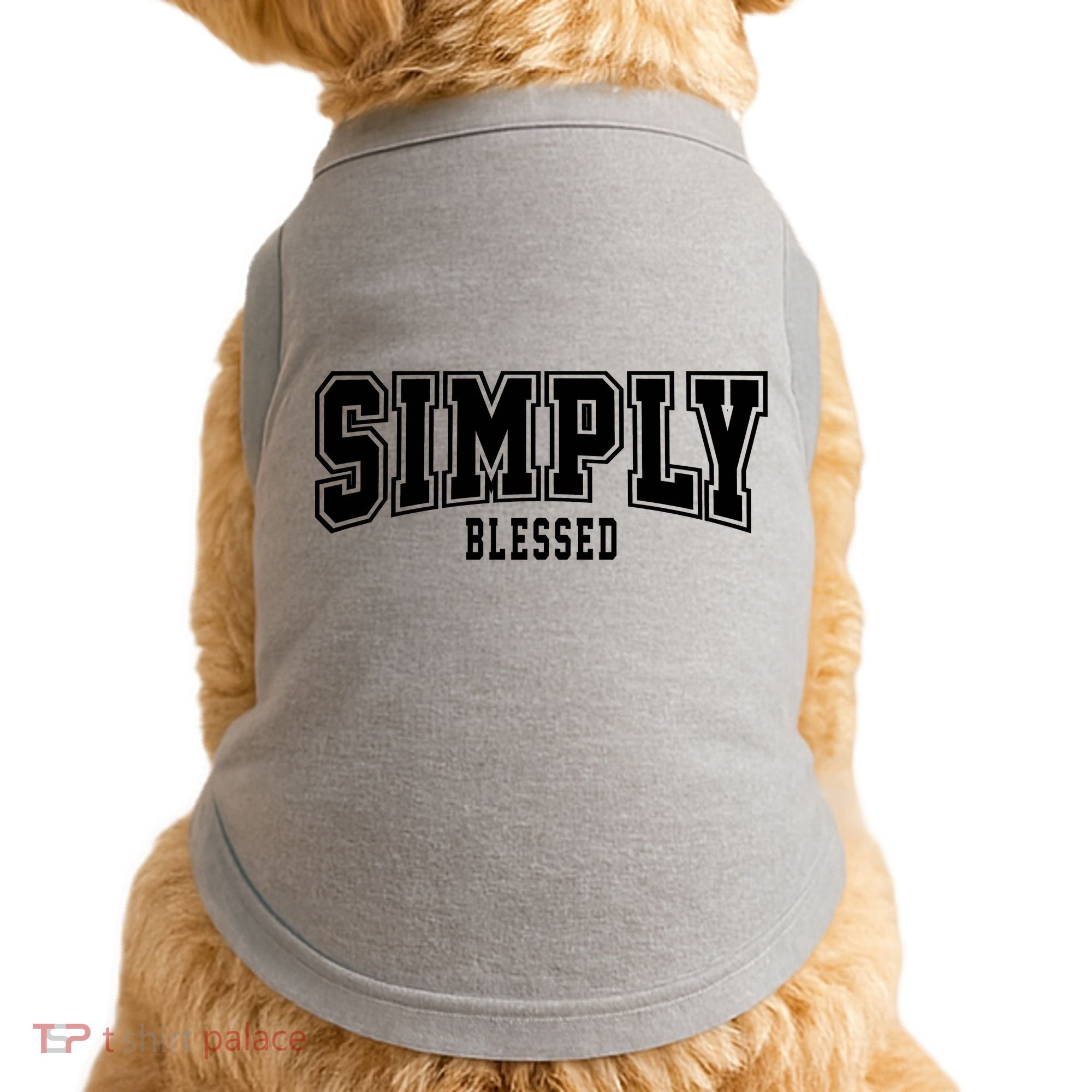 Simply Blessed Sporty Logo Christian Doggie Tank