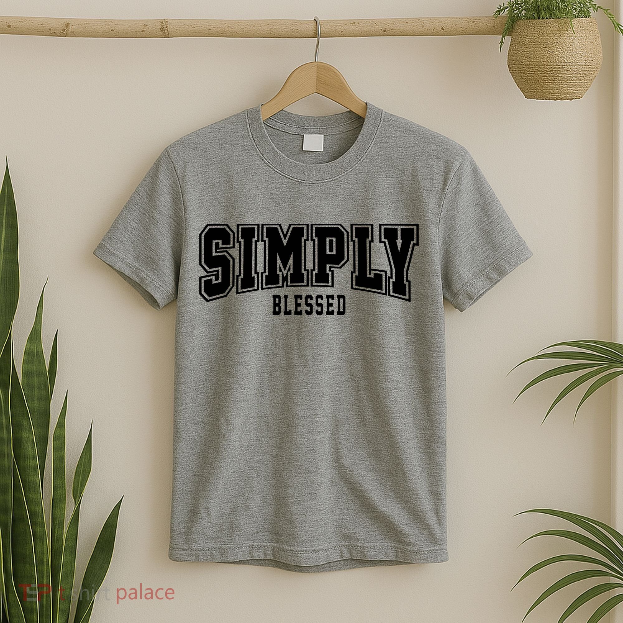 Simply Blessed Sporty Logo Christian T-Shirt