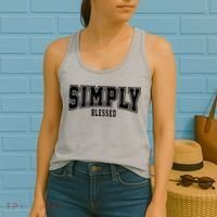 Simply Blessed Sporty Logo Christian Women's Tank Top thumb 2
