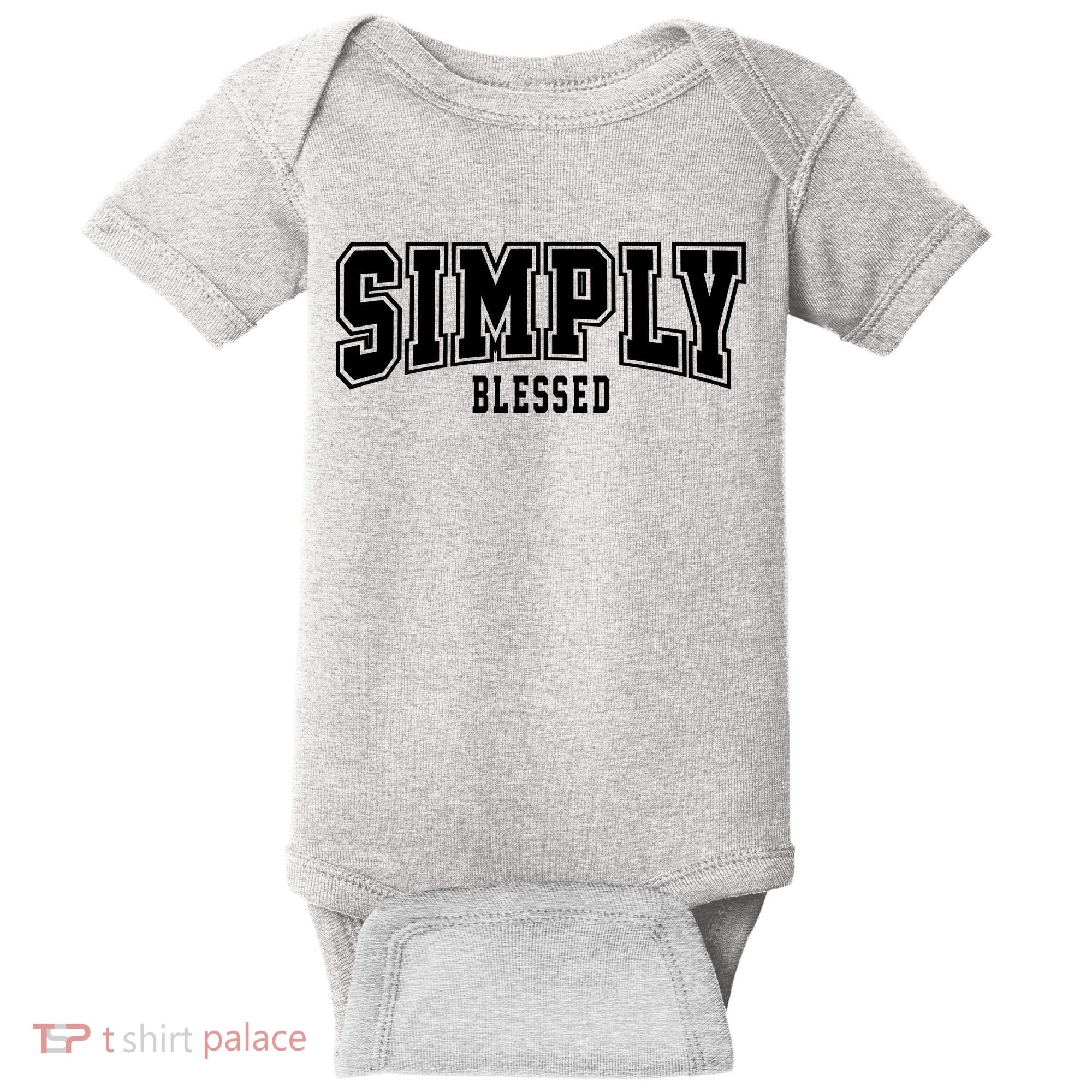 Simply Blessed Sporty Logo Christian Baby Bodysuit