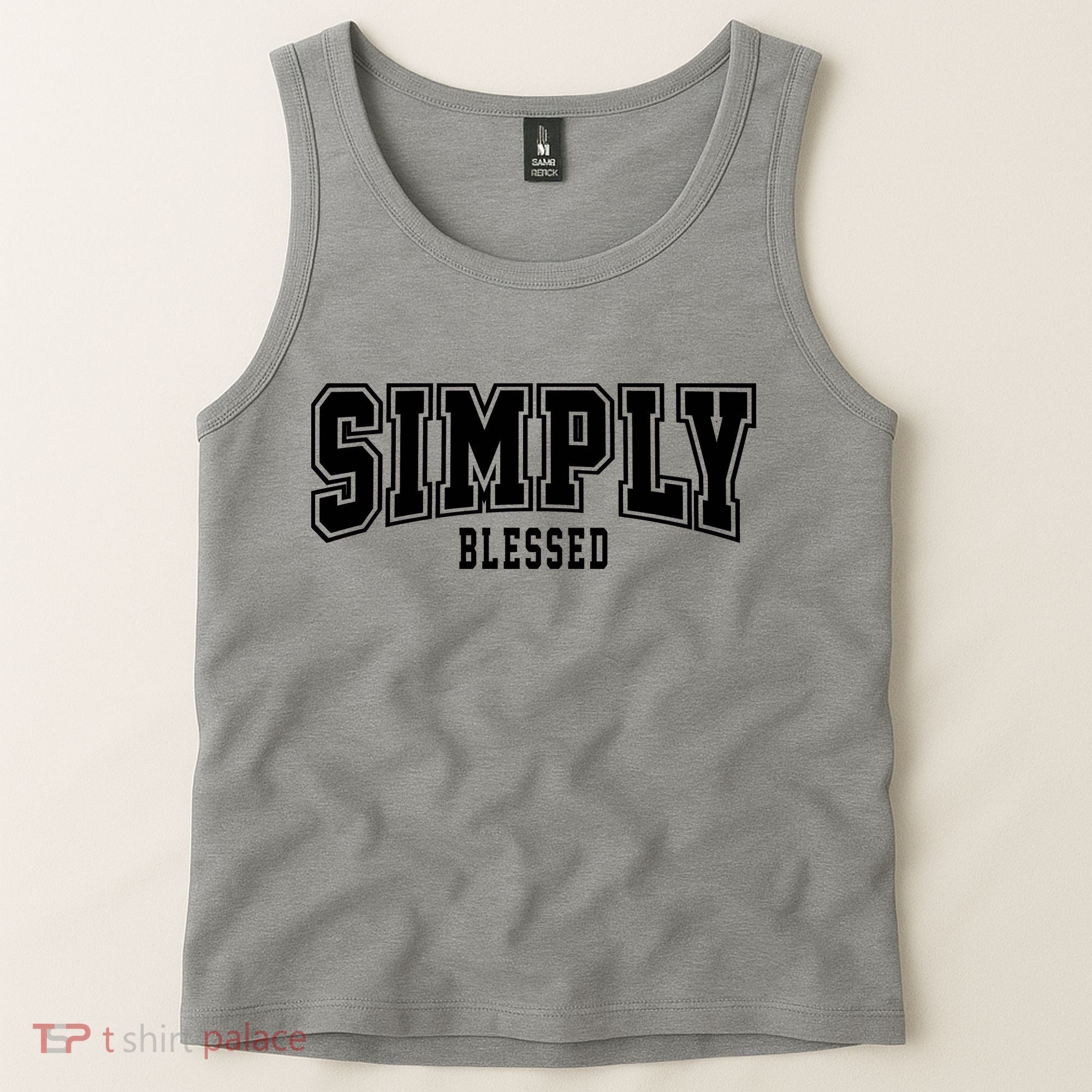 Simply Blessed Sporty Logo Christian Tank Top