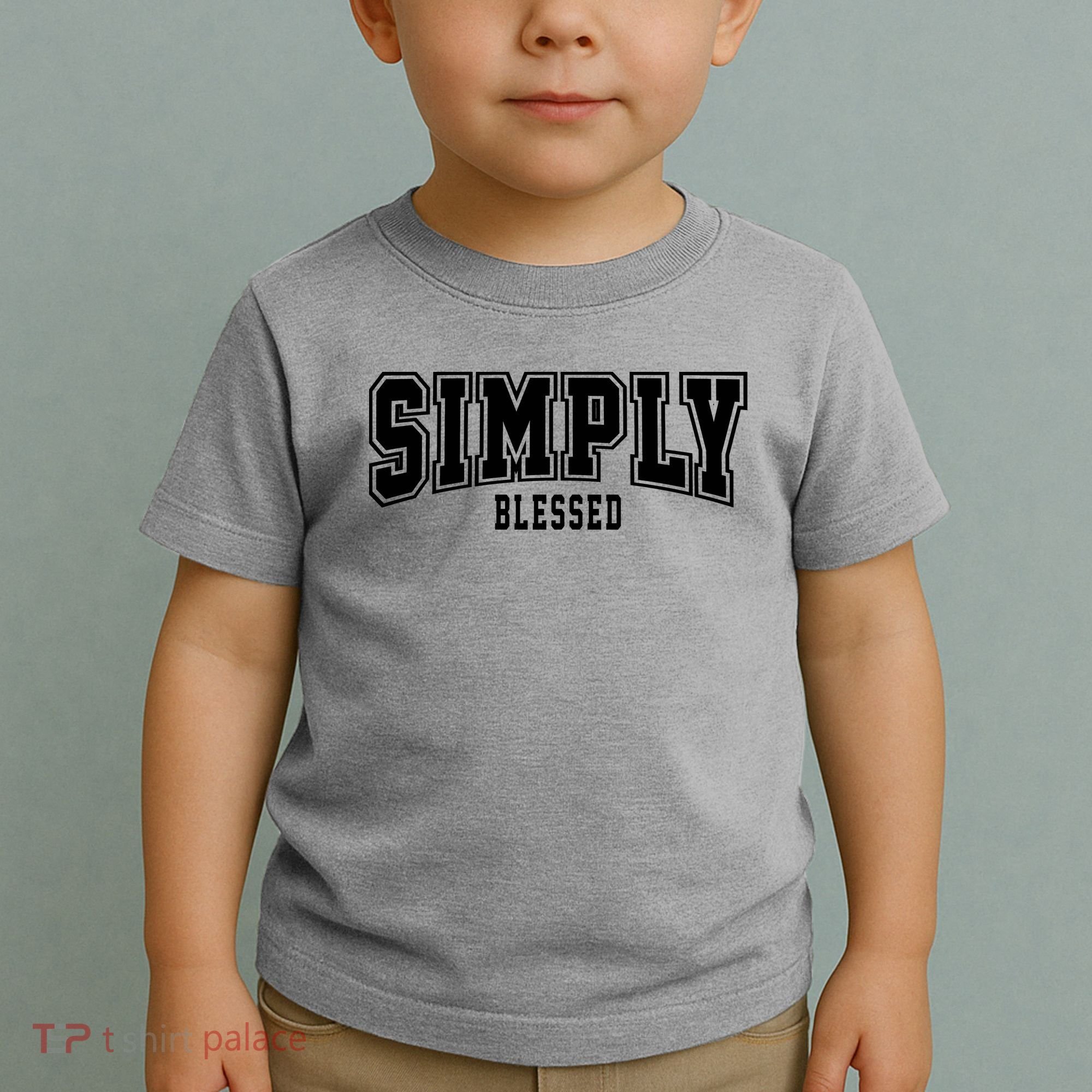 Simply Blessed Sporty Logo Christian Toddler T-Shirt