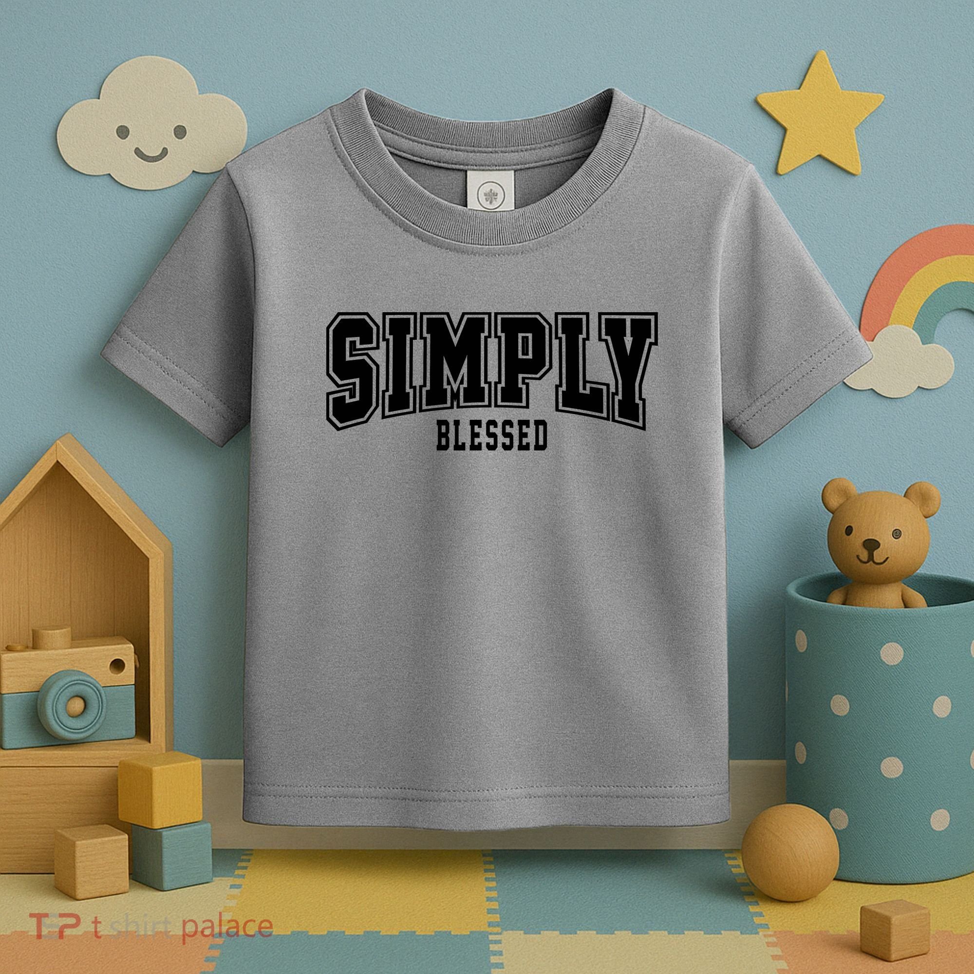 Simply Blessed Sporty Logo Christian Toddler T-Shirt