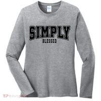 Simply Blessed Sporty Logo Christian Women's Long Sleeve Shirt thumb 0