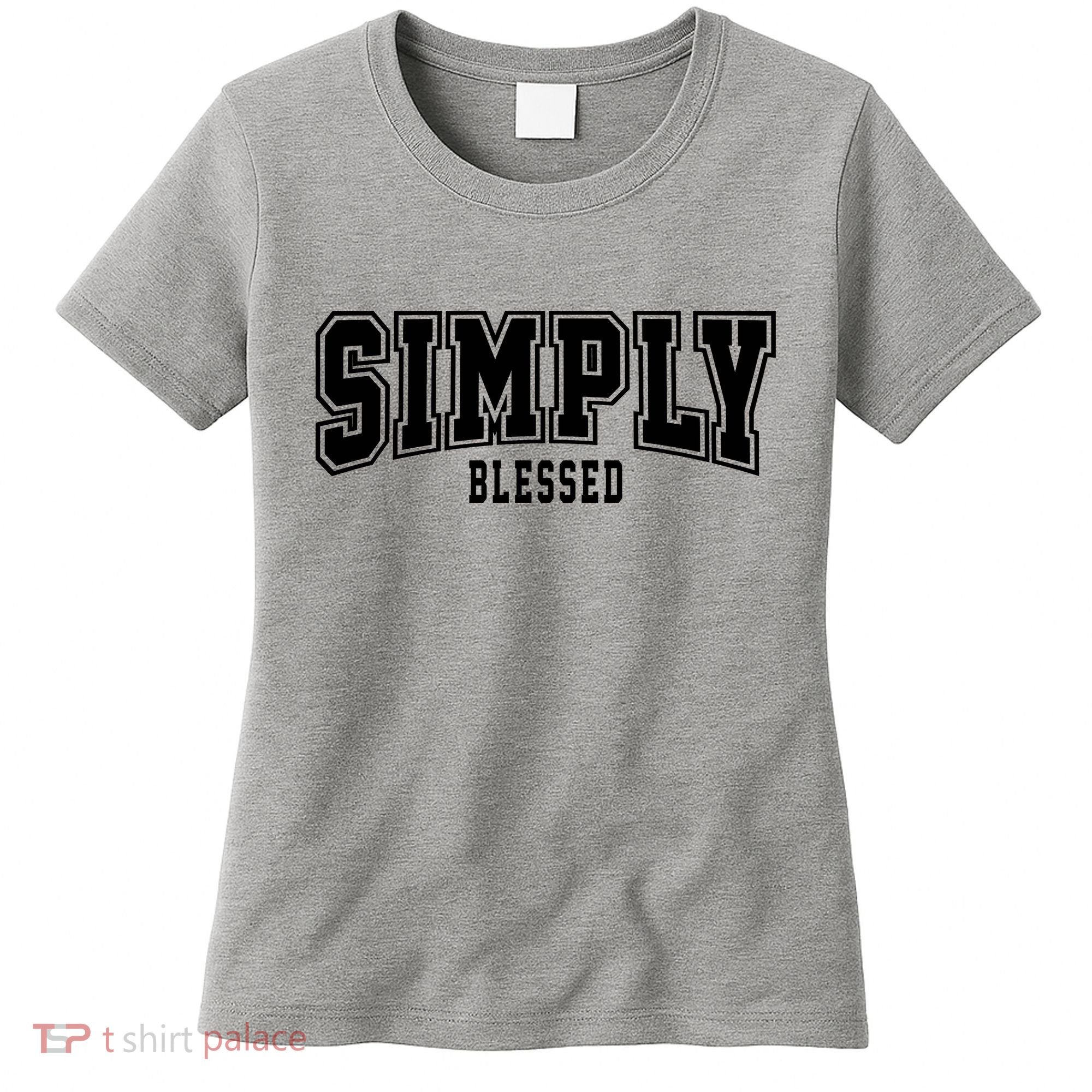 Simply Blessed Sporty Logo Christian Women's T-Shirt