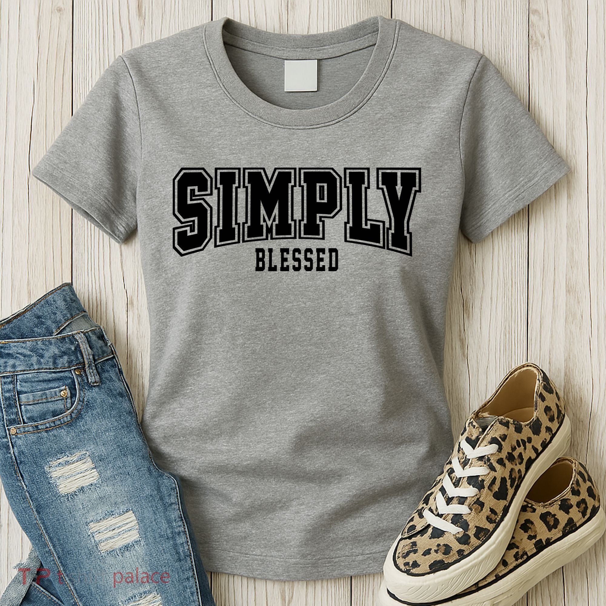 Simply Blessed Sporty Logo Christian Women's T-Shirt
