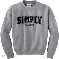 Simply Blessed Sporty Logo Christian Kids Sweatshirt thumb 0
