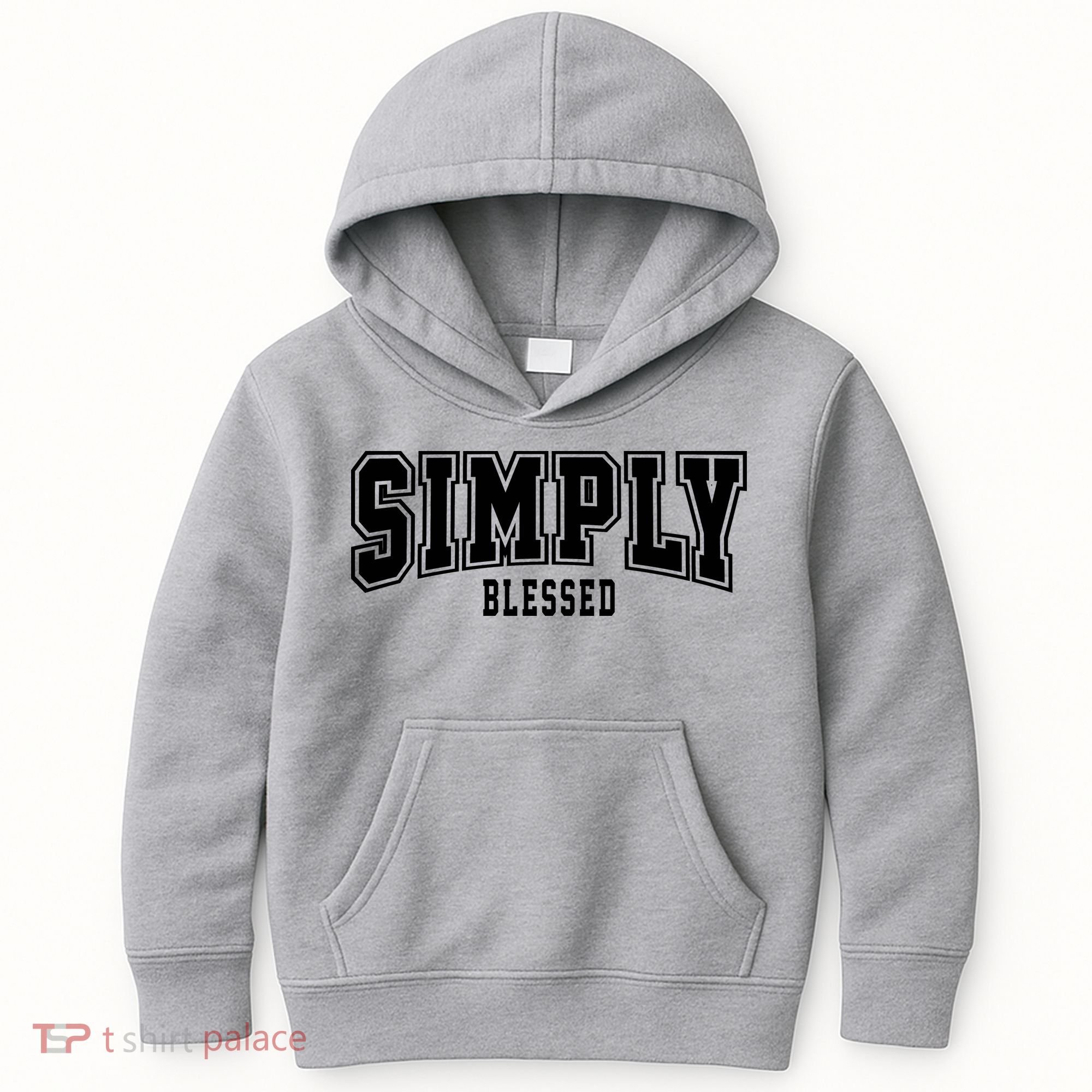 Simply Blessed Sporty Logo Christian Kids Hoodie