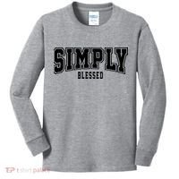 Simply Blessed Sporty Logo Christian Kids Long Sleeve Shirt thumb 0