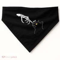 Spooky Boop Skeleton Hand Touch Nose Cat Halloween Costume USA-Made Doggie Bandana thumb 0