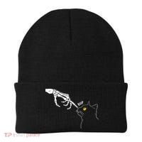 Spooky Boop Skeleton Hand Touch Nose Cat Halloween Costume Beanie thumb 0