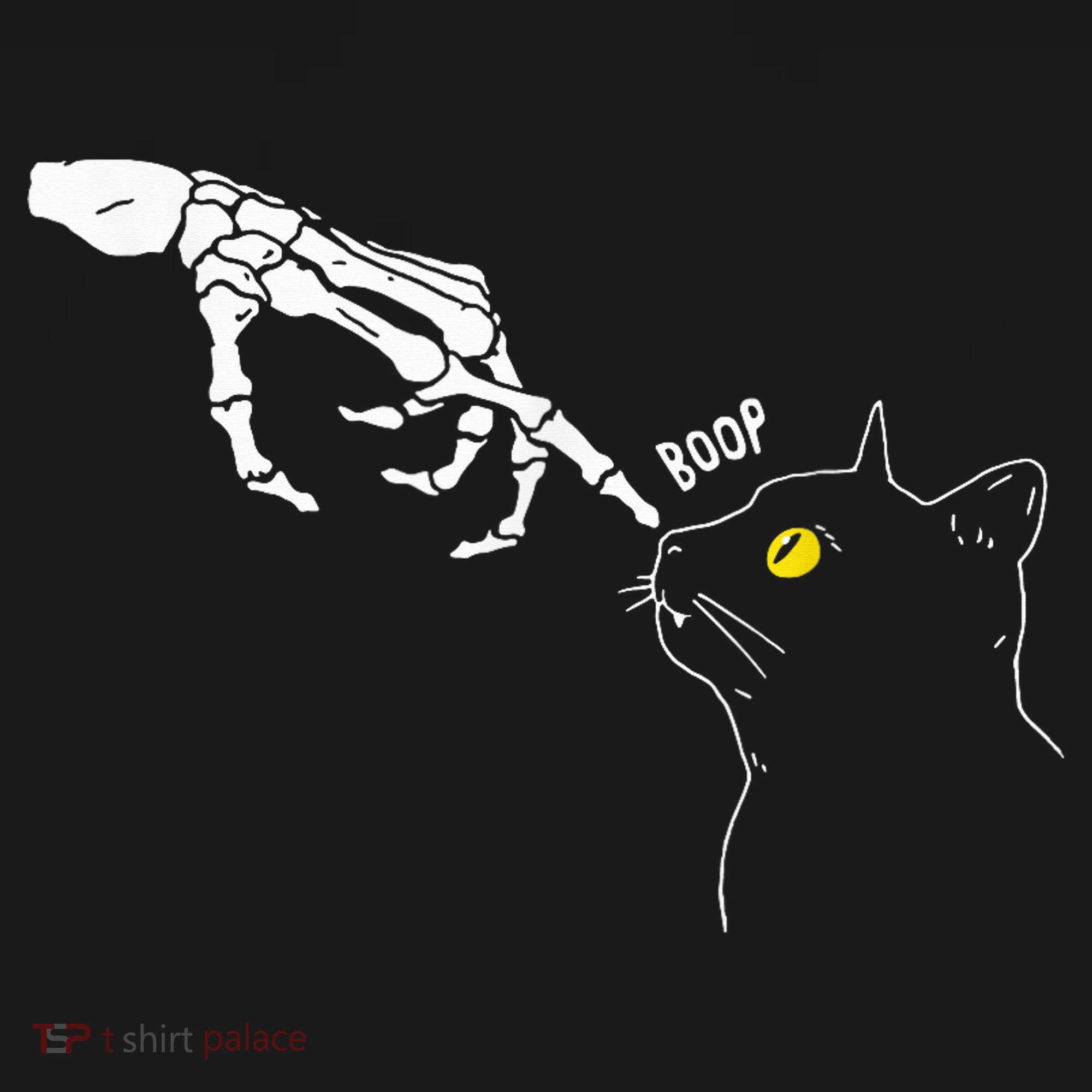Spooky Boop Skeleton Hand Touch Nose Cat Halloween Costume Women's Hoodie