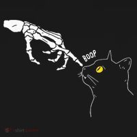 Spooky Boop Skeleton Hand Touch Nose Cat Halloween Costume Visor thumb 3