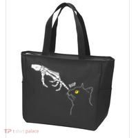 Spooky Boop Skeleton Hand Touch Nose Cat Halloween Costume Tote Bag thumb 3