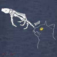Spooky Boop Skeleton Hand Touch Nose Cat Halloween Costume Sweatshirt thumb 3