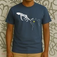 Spooky Boop Skeleton Hand Touch Nose Cat Halloween Costume T-Shirt thumb 3