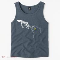 Spooky Boop Skeleton Hand Touch Nose Cat Halloween Costume Tank Top thumb 2