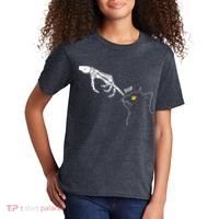 Spooky Boop Skeleton Hand Touch Nose Cat Halloween Costume Kids T-Shirt thumb 2