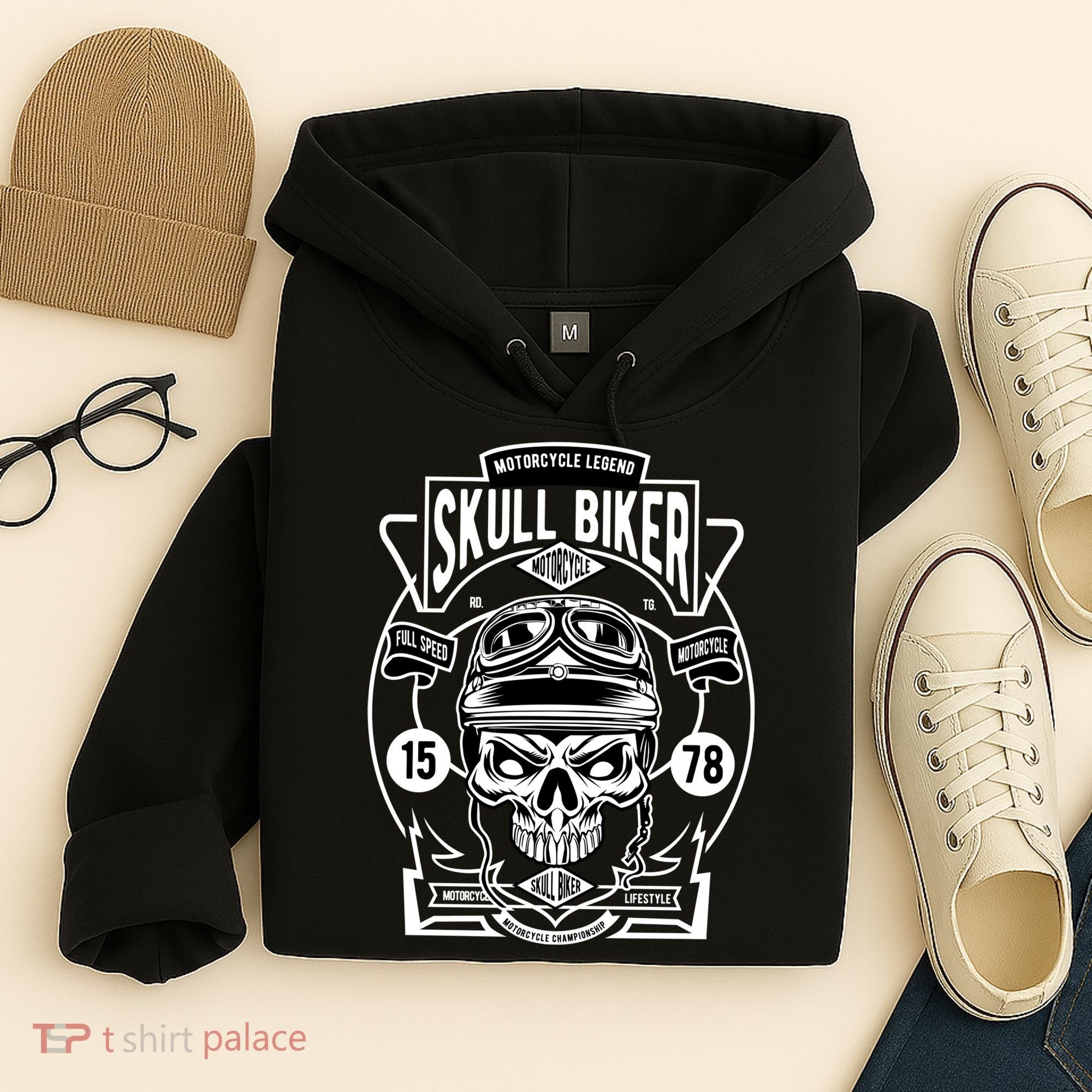 Skull Biker Hoodie