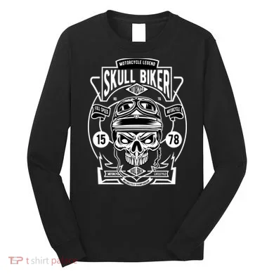 Skull Biker Long Sleeve Shirt