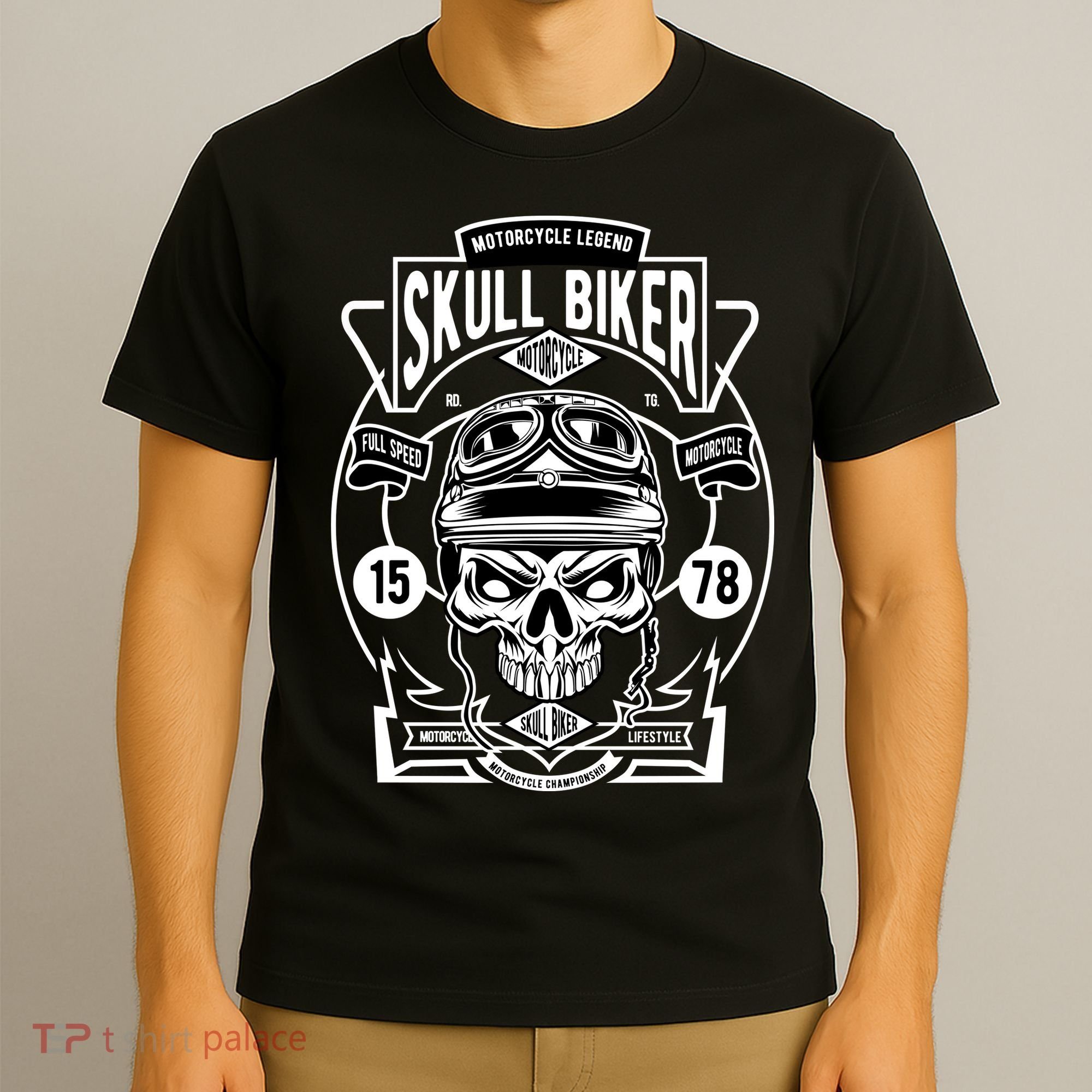 Skull Biker T-Shirt